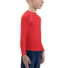 Cool and Covered: Boys' Long Sleeve Solid Color Rash Guards - Scarlet Boys Exclusive Kids Long Sleeve Rash Guard Solid Color