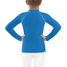 Cool Comfort: Kid's Long Sleeve Rash Guards in Solid Color - Azul Exclusive Girls Kids Long Sleeve Rash Guard Solid Color Swimwear