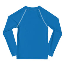 Cool Comfort: Kid's Long Sleeve Rash Guards in Solid Color - Azul Exclusive Girls Kids Long Sleeve Rash Guard Solid Color Swimwear