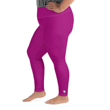 Curve-Hugging Style: Women's Plus Size Solid Yoga Leggings - Fresh Eggplant Exclusive Leggings Plus Size Solid Color Tights Womens