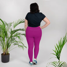 Curve-Hugging Style: Women's Plus Size Solid Yoga Leggings - Fresh Eggplant Exclusive Leggings Plus Size Solid Color Tights Womens