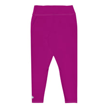 Curve-Hugging Style: Women's Plus Size Solid Yoga Leggings - Fresh Eggplant Exclusive Leggings Plus Size Solid Color Tights Womens