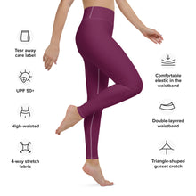 Daily Essentials: Women's Solid Color Workout Yoga Pants - Tyrian Purple Exclusive Leggings Solid Color Tights Womens