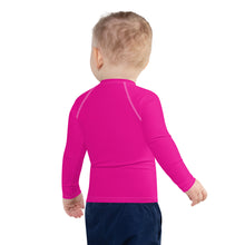 Dynamic Defense: Boys' Solid Color Long Sleeve Rash Guards - Hollywood Cerise Boys Exclusive Kids Long Sleeve Rash Guard Solid Color