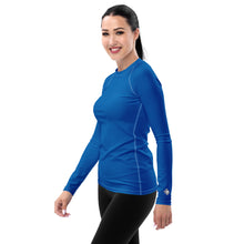 Effortless Elegance: Women's Solid Color Rash Guard - Azul Exclusive Long Sleeve Rash Guard Solid Color Swimwear Womens