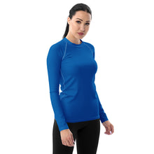 Effortless Elegance: Women's Solid Color Rash Guard - Azul Exclusive Long Sleeve Rash Guard Solid Color Swimwear Womens