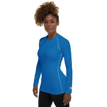 Effortless Elegance: Women's Solid Color Rash Guard - Azul Exclusive Long Sleeve Rash Guard Solid Color Swimwear Womens