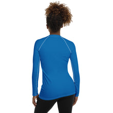 Effortless Elegance: Women's Solid Color Rash Guard - Azul Exclusive Long Sleeve Rash Guard Solid Color Swimwear Womens