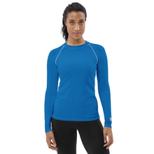 Effortless Elegance: Women's Solid Color Rash Guard - Azul Exclusive Long Sleeve Rash Guard Solid Color Swimwear Womens