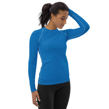 Effortless Elegance: Women's Solid Color Rash Guard - Azul Exclusive Long Sleeve Rash Guard Solid Color Swimwear Womens