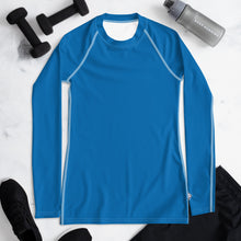Effortless Elegance: Women's Solid Color Rash Guard - Azul Exclusive Long Sleeve Rash Guard Solid Color Swimwear Womens
