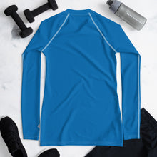 Effortless Elegance: Women's Solid Color Rash Guard - Azul Exclusive Long Sleeve Rash Guard Solid Color Swimwear Womens