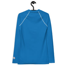 Effortless Elegance: Women's Solid Color Rash Guard - Azul Exclusive Long Sleeve Rash Guard Solid Color Swimwear Womens