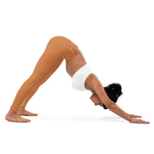 Effortless Movement: Women's Solid Color Yoga Pants - Raw Sienna Exclusive Leggings Solid Color Tights Womens