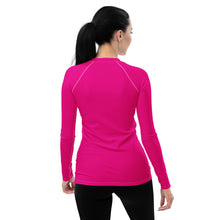Elegant Essentials: Long Sleeve Solid Color Rash Guard for Women - Hollywood Cerise Exclusive Long Sleeve Rash Guard Solid Color Swimwear Womens