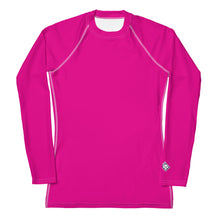 Elegant Essentials: Long Sleeve Solid Color Rash Guard for Women - Hollywood Cerise Exclusive Long Sleeve Rash Guard Solid Color Swimwear Womens