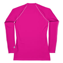 Elegant Essentials: Long Sleeve Solid Color Rash Guard for Women - Hollywood Cerise Exclusive Long Sleeve Rash Guard Solid Color Swimwear Womens
