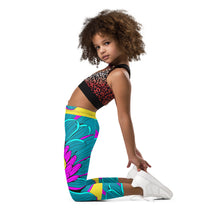 Elevate Your Girl's Active Style with Pop Art Inspired Yoga Pants 001 Dahlia Exclusive Girls Leggings