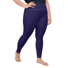 Elevate Your Workout: Women's Plus Size Solid Yoga Leggings - Midnight Blue Exclusive Leggings Plus Size Solid Color Tights Womens