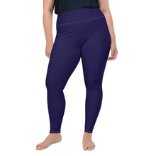 Elevate Your Workout: Women's Plus Size Solid Yoga Leggings - Midnight Blue Exclusive Leggings Plus Size Solid Color Tights Womens