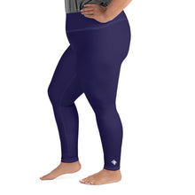 Elevate Your Workout: Women's Plus Size Solid Yoga Leggings - Midnight Blue Exclusive Leggings Plus Size Solid Color Tights Womens