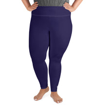 Elevate Your Workout: Women's Plus Size Solid Yoga Leggings - Midnight Blue Exclusive Leggings Plus Size Solid Color Tights Womens