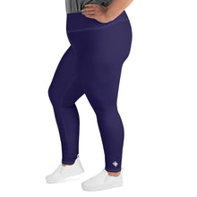 Elevate Your Workout: Women's Plus Size Solid Yoga Leggings - Midnight Blue Exclusive Leggings Plus Size Solid Color Tights Womens