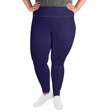 Elevate Your Workout: Women's Plus Size Solid Yoga Leggings - Midnight Blue Exclusive Leggings Plus Size Solid Color Tights Womens