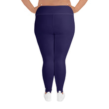 Elevate Your Workout: Women's Plus Size Solid Yoga Leggings - Midnight Blue Exclusive Leggings Plus Size Solid Color Tights Womens