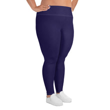 Elevate Your Workout: Women's Plus Size Solid Yoga Leggings - Midnight Blue Exclusive Leggings Plus Size Solid Color Tights Womens
