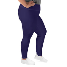 Elevate Your Workout: Women's Plus Size Solid Yoga Leggings - Midnight Blue Exclusive Leggings Plus Size Solid Color Tights Womens
