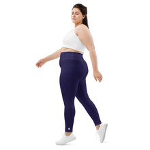 Elevate Your Workout: Women's Plus Size Solid Yoga Leggings - Midnight Blue Exclusive Leggings Plus Size Solid Color Tights Womens