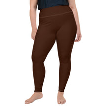 Empower Your Moves: Plus Size Solid Yoga Leggings for Women - Chocolate Exclusive Leggings Plus Size Solid Color Tights Womens