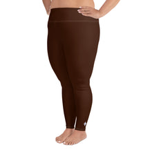 Empower Your Moves: Plus Size Solid Yoga Leggings for Women - Chocolate Exclusive Leggings Plus Size Solid Color Tights Womens