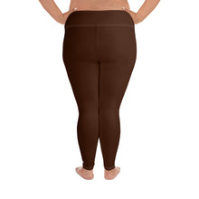Empower Your Moves: Plus Size Solid Yoga Leggings for Women - Chocolate Exclusive Leggings Plus Size Solid Color Tights Womens