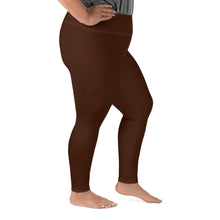 Empower Your Moves: Plus Size Solid Yoga Leggings for Women - Chocolate Exclusive Leggings Plus Size Solid Color Tights Womens