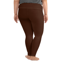 Empower Your Moves: Plus Size Solid Yoga Leggings for Women - Chocolate Exclusive Leggings Plus Size Solid Color Tights Womens