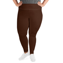 Empower Your Moves: Plus Size Solid Yoga Leggings for Women - Chocolate Exclusive Leggings Plus Size Solid Color Tights Womens