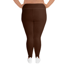 Empower Your Moves: Plus Size Solid Yoga Leggings for Women - Chocolate Exclusive Leggings Plus Size Solid Color Tights Womens