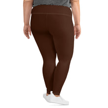 Empower Your Moves: Plus Size Solid Yoga Leggings for Women - Chocolate Exclusive Leggings Plus Size Solid Color Tights Womens