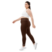 Empower Your Moves: Plus Size Solid Yoga Leggings for Women - Chocolate Exclusive Leggings Plus Size Solid Color Tights Womens