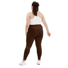 Empower Your Moves: Plus Size Solid Yoga Leggings for Women - Chocolate Exclusive Leggings Plus Size Solid Color Tights Womens