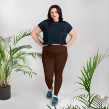 Empower Your Moves: Plus Size Solid Yoga Leggings for Women - Chocolate Exclusive Leggings Plus Size Solid Color Tights Womens