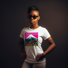 Express Your Style with Mt Fuji Pop Art Women's V-Neck T-Shirts - Vibrant and Unique Designs 002 Athleisure Cotton Exclusive Fujisan Mt Fuji Tees V-neck Womens