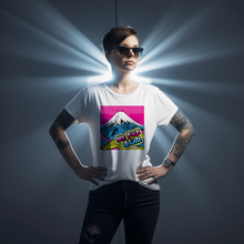 Express Your Style with Mt Fuji Pop Art Women's V-Neck T-Shirts - Vibrant and Unique Designs 002 Athleisure Cotton Exclusive Fujisan Mt Fuji Tees V-neck Womens