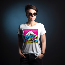 Express Your Style with Mt Fuji Pop Art Women's V-Neck T-Shirts - Vibrant and Unique Designs 002 Athleisure Cotton Exclusive Fujisan Mt Fuji Tees V-neck Womens