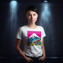Express Your Style with Mt Fuji Pop Art Women's V-Neck T-Shirts - Vibrant and Unique Designs 002 Athleisure Cotton Exclusive Fujisan Mt Fuji Tees V-neck Womens