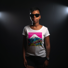 Express Your Style with Mt Fuji Pop Art Women's V-Neck T-Shirts - Vibrant and Unique Designs 002 Athleisure Cotton Exclusive Fujisan Mt Fuji Tees V-neck Womens
