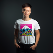 Express Your Style with Mt Fuji Pop Art Women's V-Neck T-Shirts - Vibrant and Unique Designs 002 Athleisure Cotton Exclusive Fujisan Mt Fuji Tees V-neck Womens
