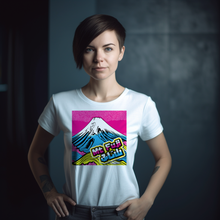 Express Your Style with Mt Fuji Pop Art Women's V-Neck T-Shirts - Vibrant and Unique Designs 002 Athleisure Cotton Exclusive Fujisan Mt Fuji Tees V-neck Womens